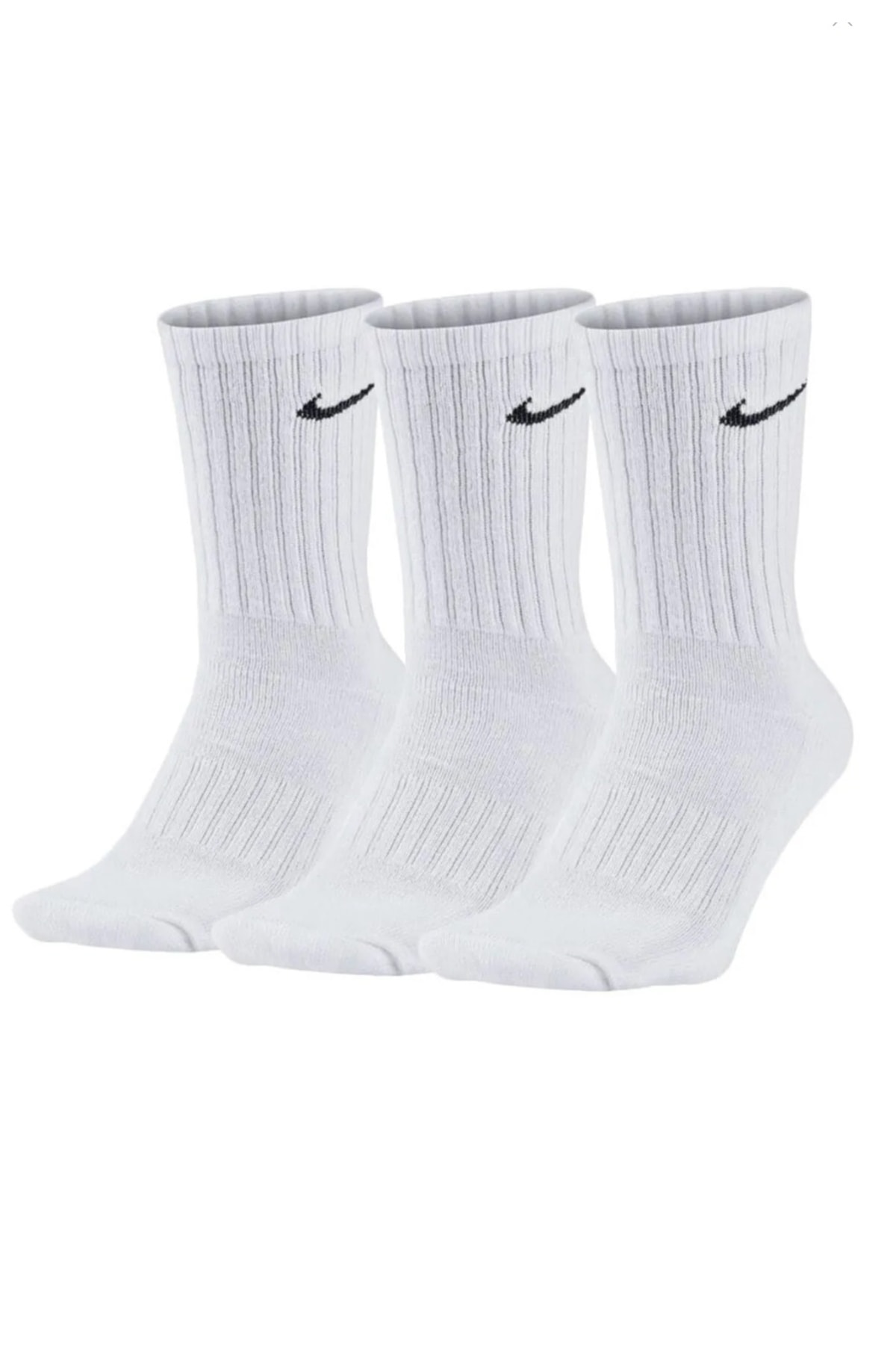 ilkya store 3'lü Tikli Beyaz Çorap Sporcu Kolej -tenis Tikli Çorap