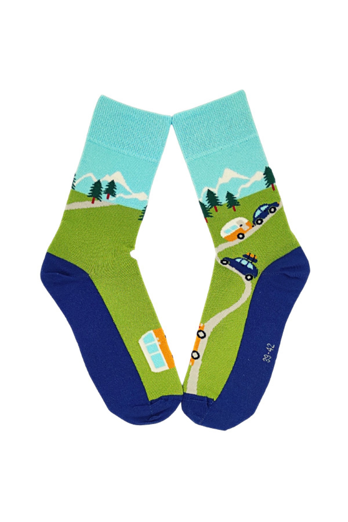 Happy Socks Ithal Özel Seri Renkli Road To Nature Soket Çorap