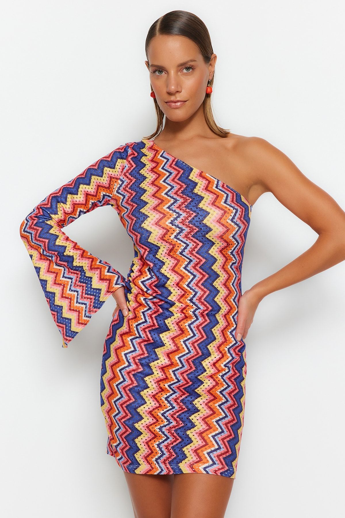 One shoulder beach dress discount