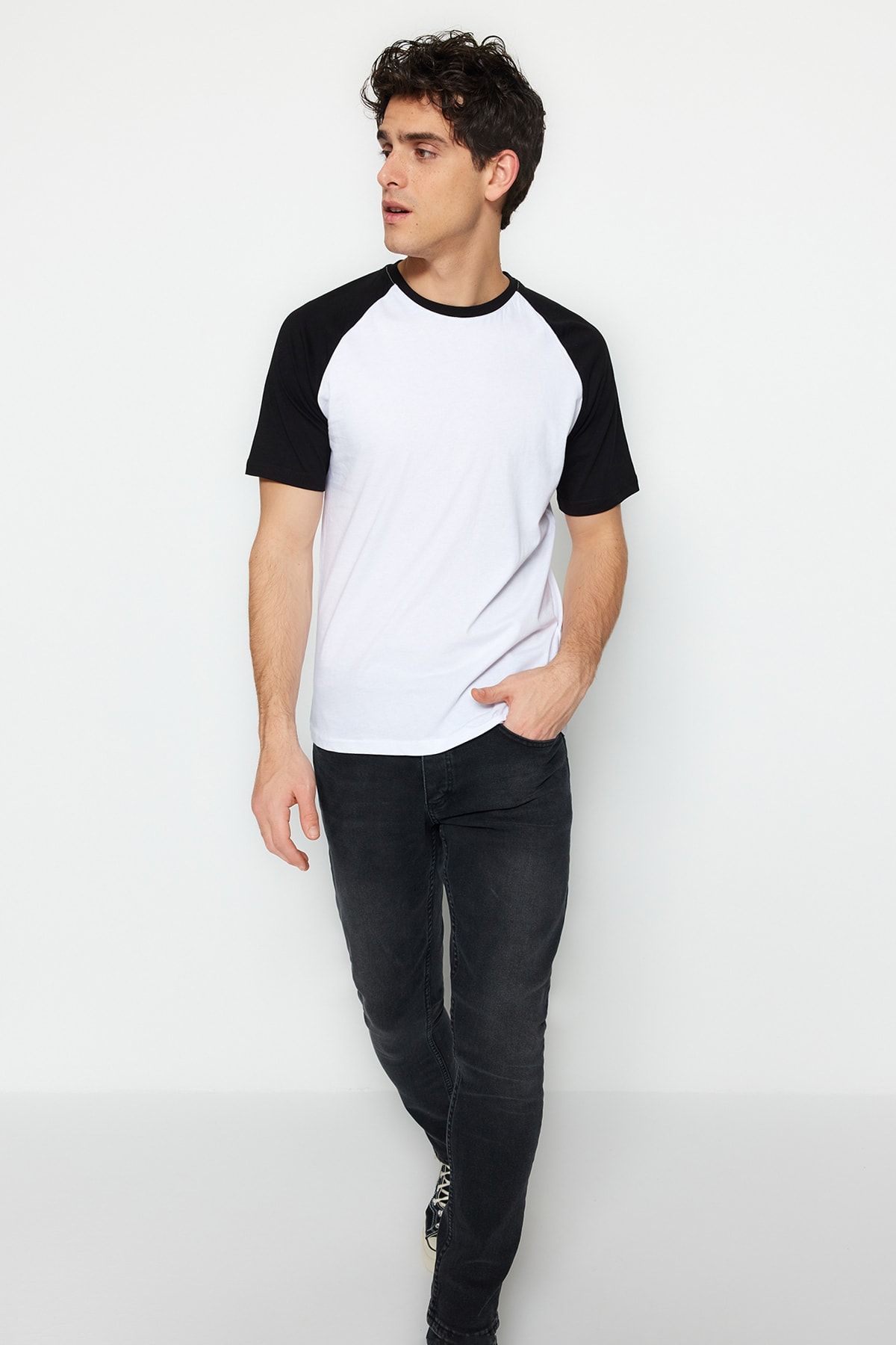Black and white raglan discount