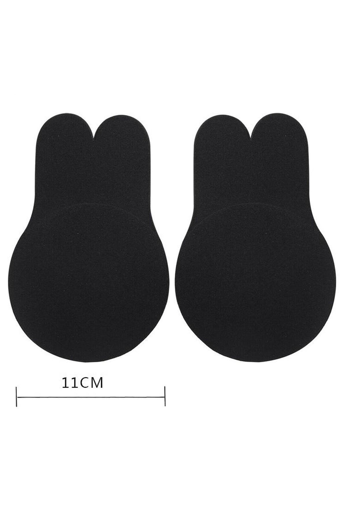 C&amp;City Siyah Göğüs Dikleştirici Göğüs Ucu Gizleyici Push Up Silikon Sütyen FU11053