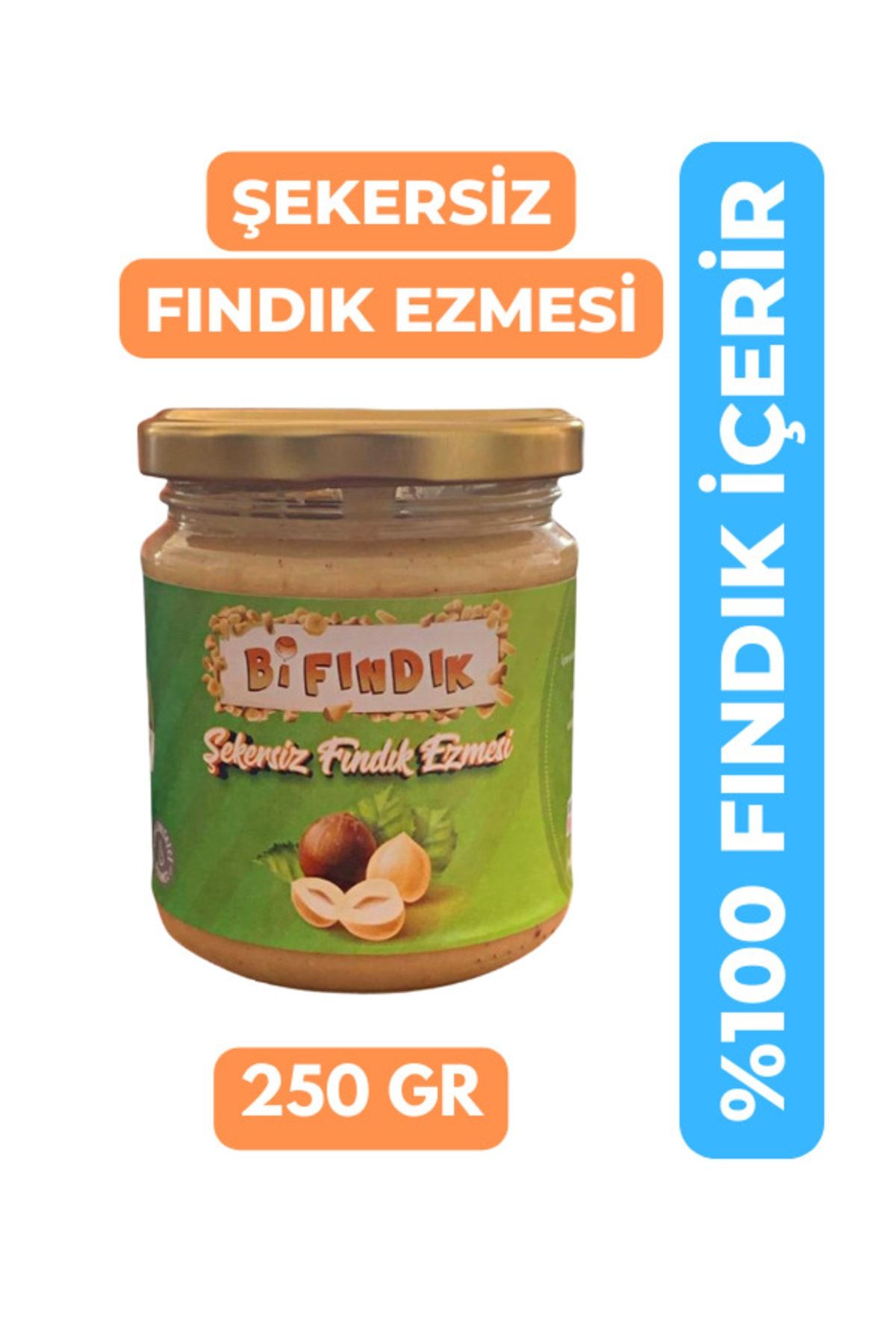 Şekersiz Fındık Ezmesi 250 G