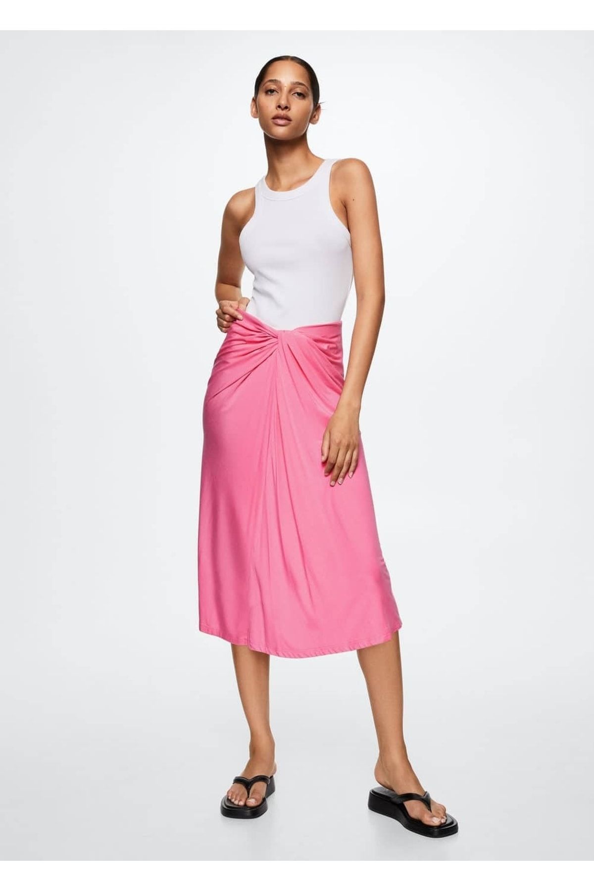 MANGO Skirt Pink Trendyol