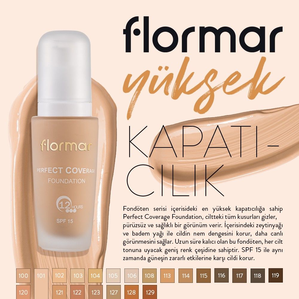 Flormar - Yüksek kapatıcılık, uzun süre kalıcılık ve canlı bir görünüm  arıyorsan cevabımız 👉🏻 Perfect Coverage Fondöten 💫 #flormar  #flormarturkiye