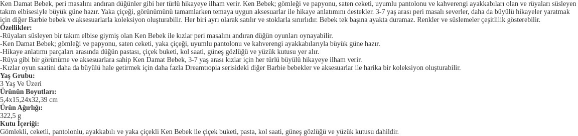 Barbie Orjinal Damat Ken Bebek Takim Elbiseli Ken Damat Bebek Gtf36 Fiyati Yorumlari Trendyol