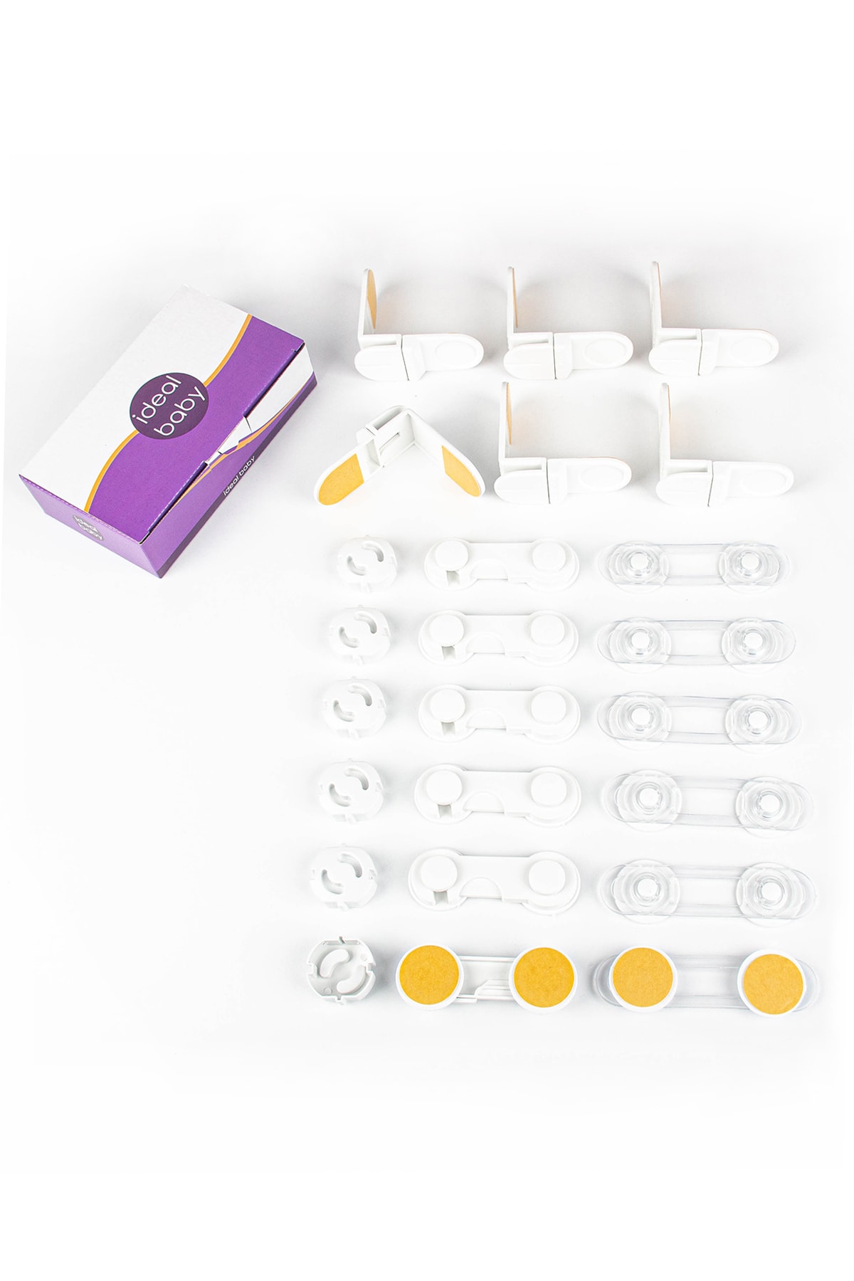 İdeal Baby 6'şar Adet Mini Çok Amaçlı Kilit + Kapak Kilidi + Priz Kapağı + Köşe Kilidi fotoğrafı 2 (önizleme)