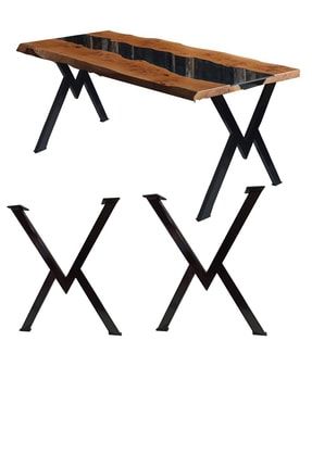 bin1firsat 75 cm metal masa ayagi ahsap kutuk masif calisma bilgisayar yemek masasi retro x profil ayak fiyati yorumlari trendyol