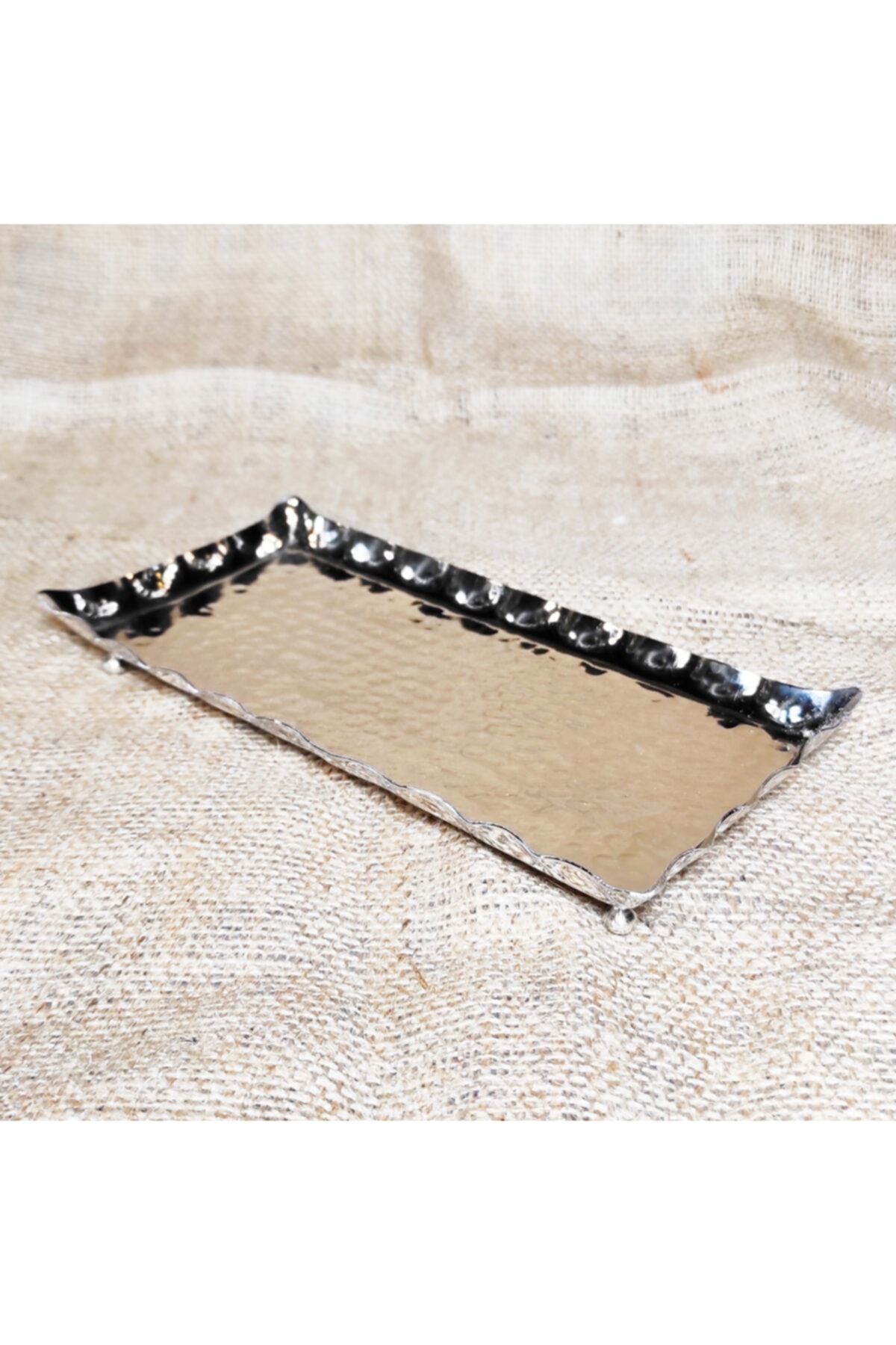 ANTEP BAKKALIM-Copper Rectangular Wavy Edge 4' Presentation Holder 2