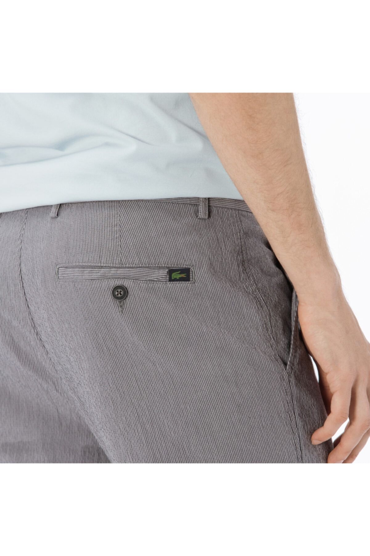 شلوار خاکستری مردانه شلوارهای تیره با الگوی باریک HH0901 Lacoste