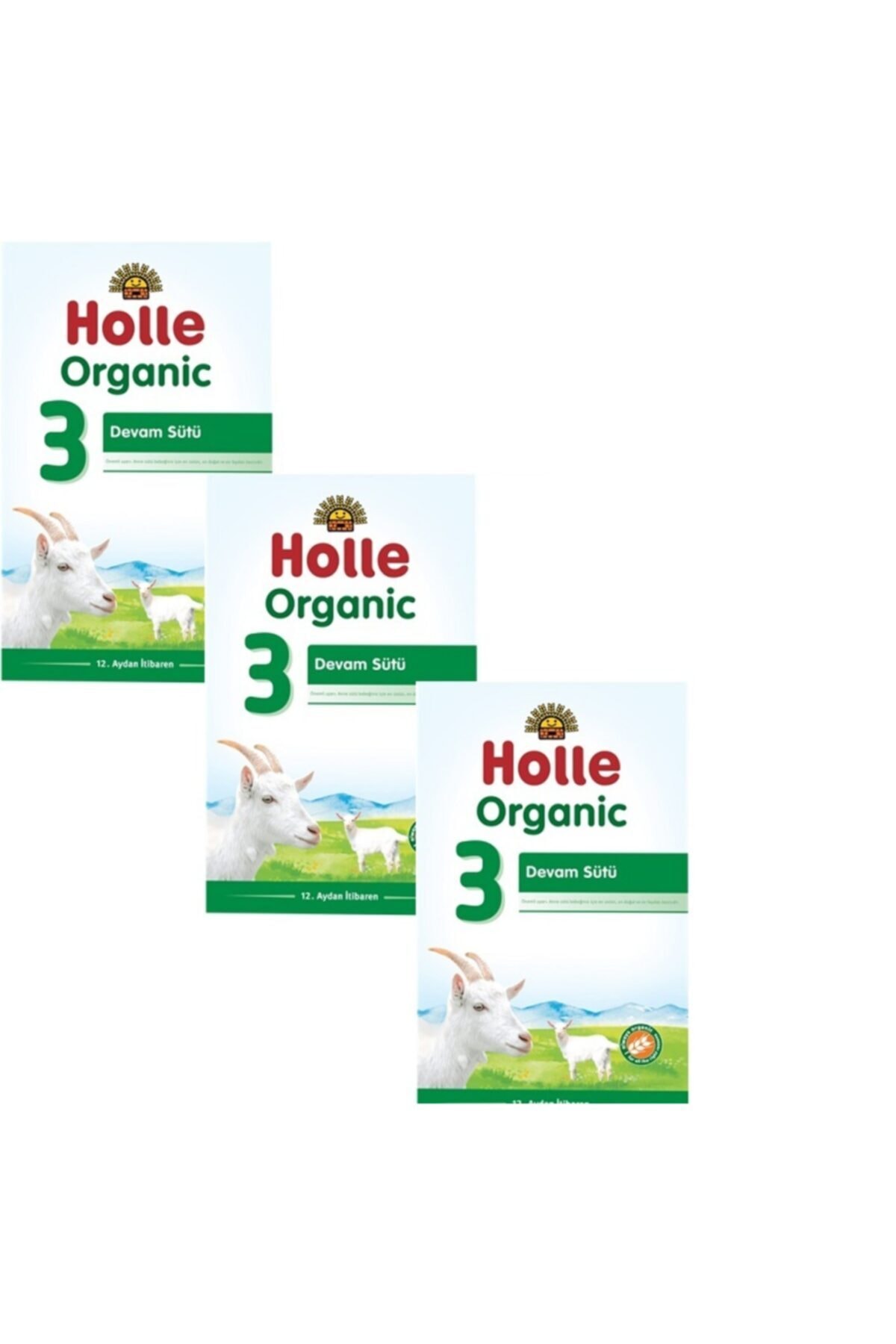 Holle 3 Organik Keçi Büyüme Sütü 400gr 3'lü Paket
