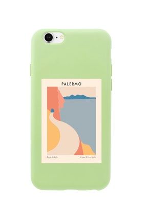 Iphone 6s Palermo Premium Yeşil Lansman Silikonlu Kılıf MCIPH6SLPLRM