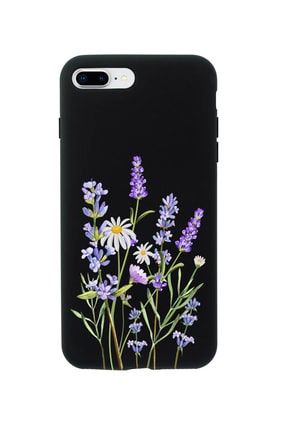 Iphone 8 Plus Lavender Premium Siyah Lansman Silikonlu Kılıf MCIPH8PLLVNT
