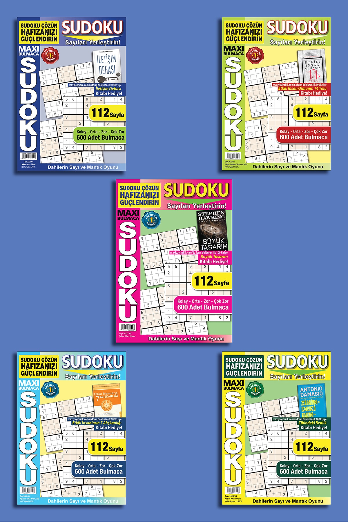 Bulmaca Sudoku Set-5 Kitap-1.800 Adet Sudoku