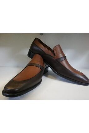 Erkek Kahverengi Hakiki Deri Kundura Ayakkabı 2012-18