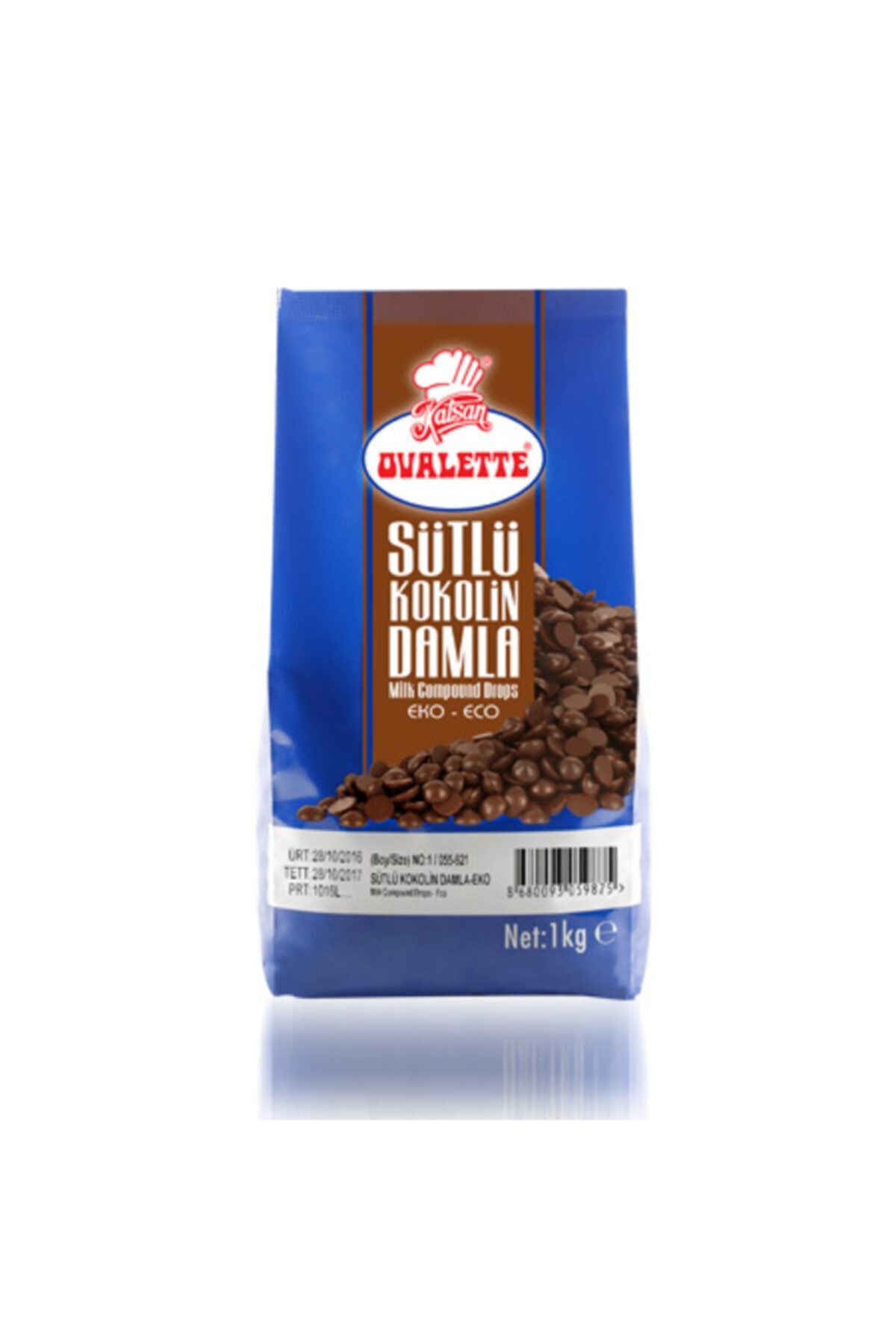 ovalette Damla Çikolata Kokolin Sütlü - Katsan 2 Kg