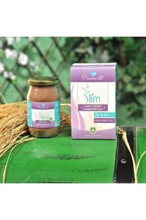 Tarçın Doğal Ürünler Diaomond Slim Bamya Çiçekli Karışık Bitki Çayı Kavanoz içerisinde karışık bitki çayı