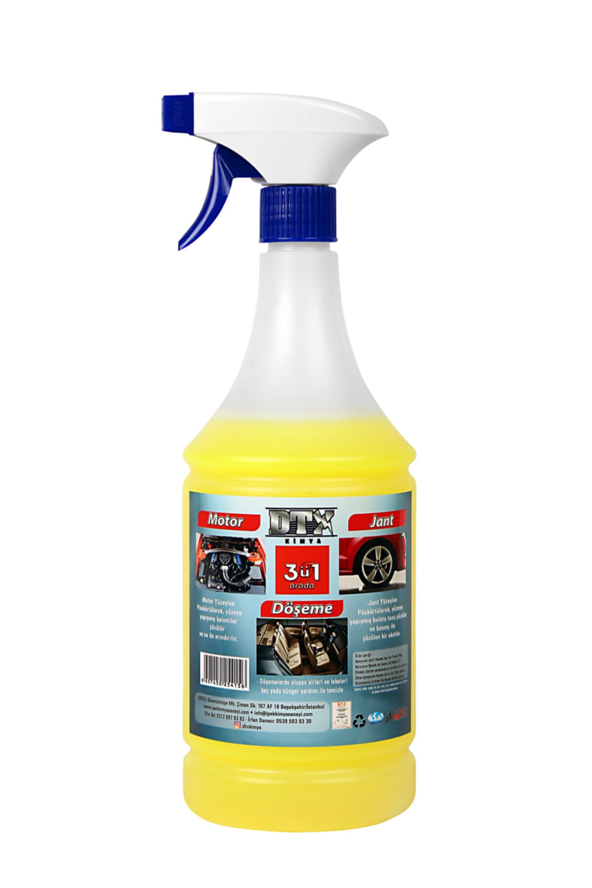 Döşeme Jant Ve Motor (KONSANTRE 1/5) Temizleme Ilacı Yağ Sökücü 1 Lt