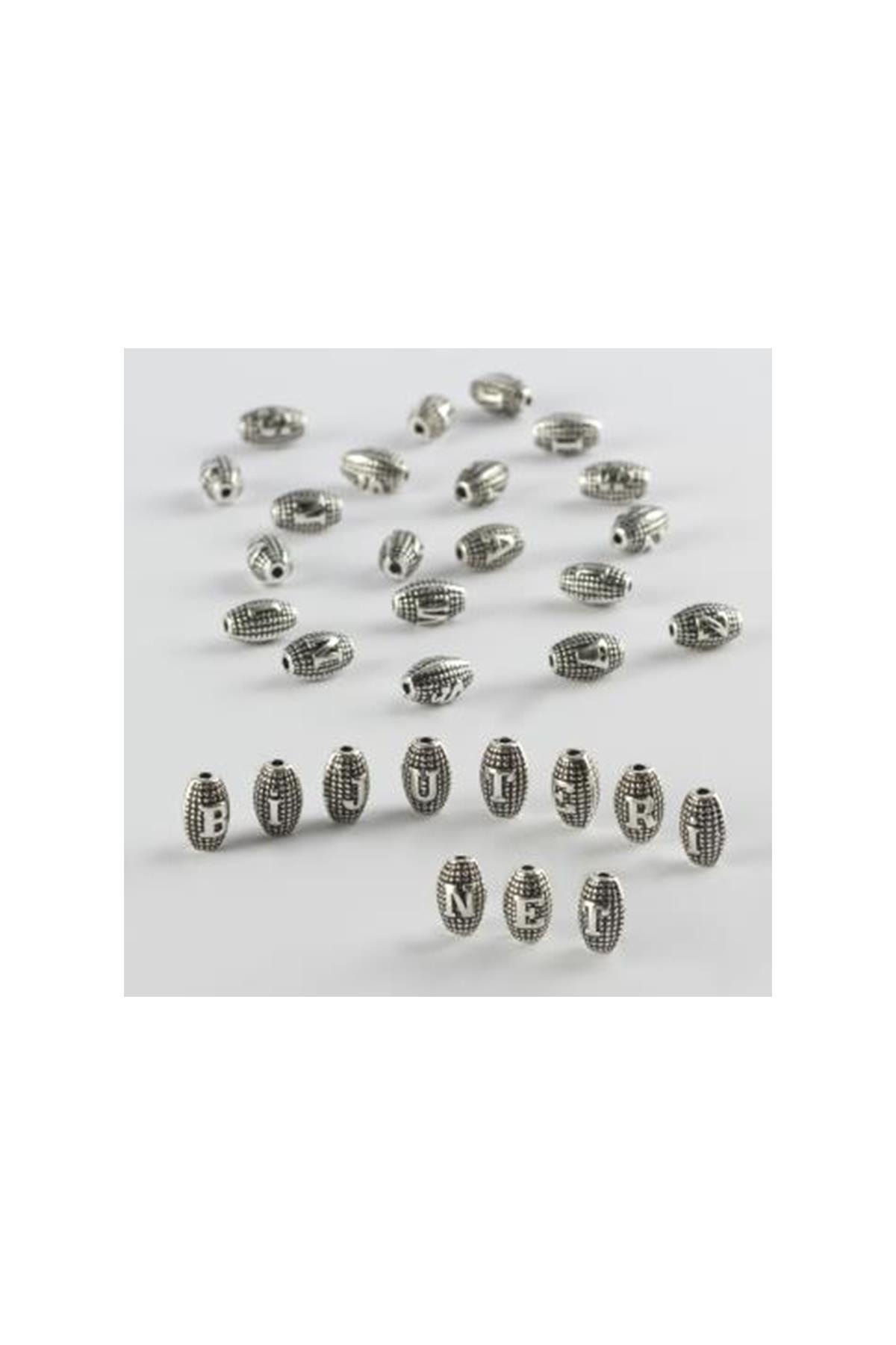 Genel Markalar SEPETIM 8 mm Arpa Kesim Metal Harf metal tesbih harfi -A