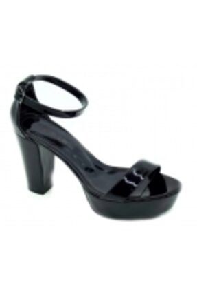 Kadın Çift Platform Kalın Topuk Siyah-Süet Ayakkabı PUNTO 456031 Z