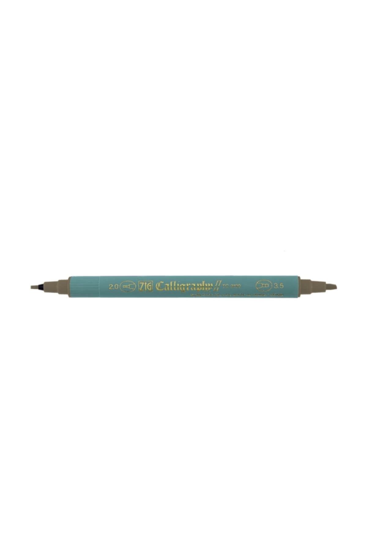 Zig-Calligraphy Pen Double Tip 2 mm + 3.5 mm Gray 1