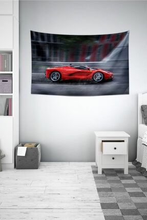 Kırmızı Ferrari Duvar Örtüsü Halısı 150 X 100 Cm DO-SERI-2