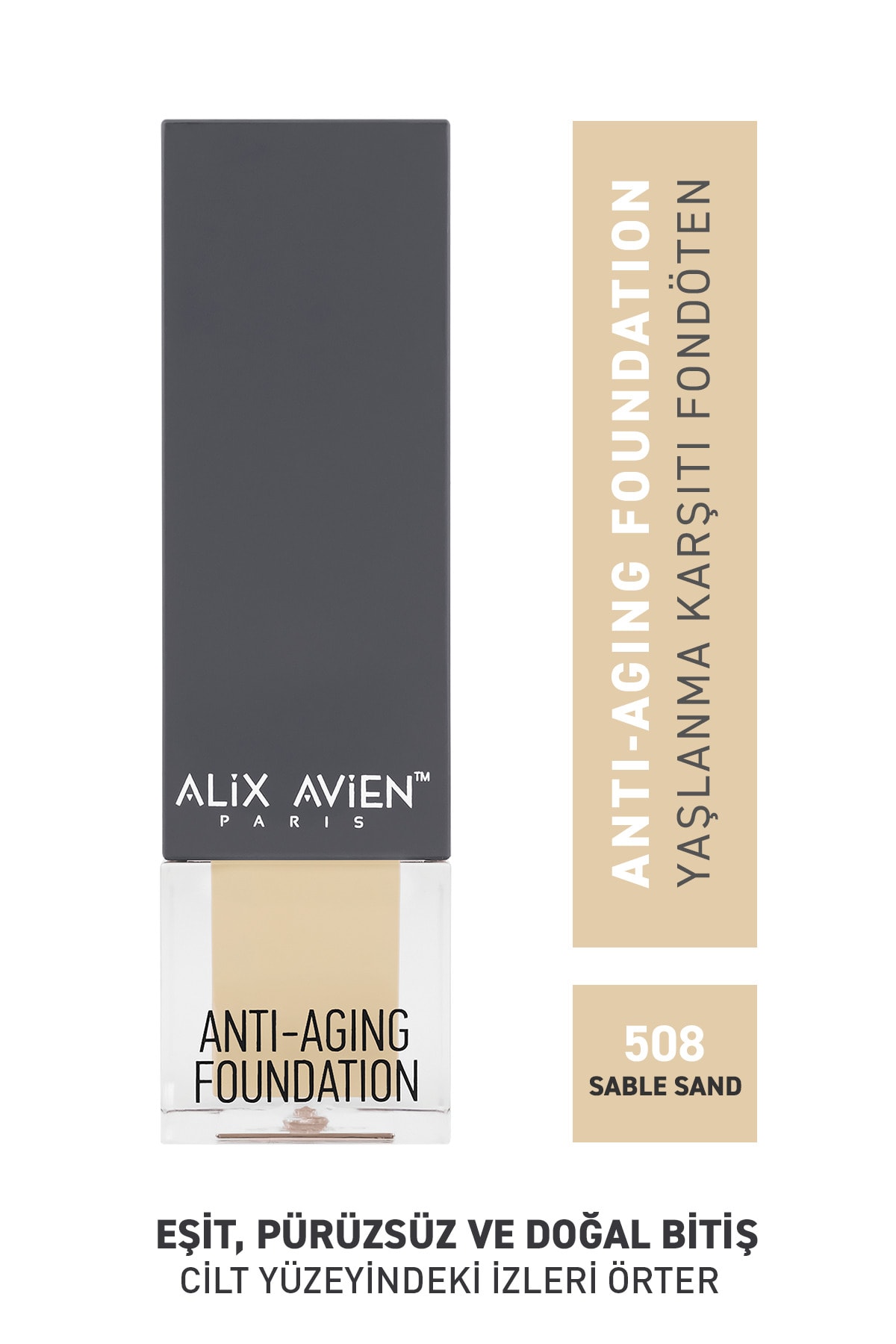 Alix Avien Anti Aging Foundation - Yaşlanma Karşıtı Fondöten 508 Sable Sand Spf 15 - 35 Ml