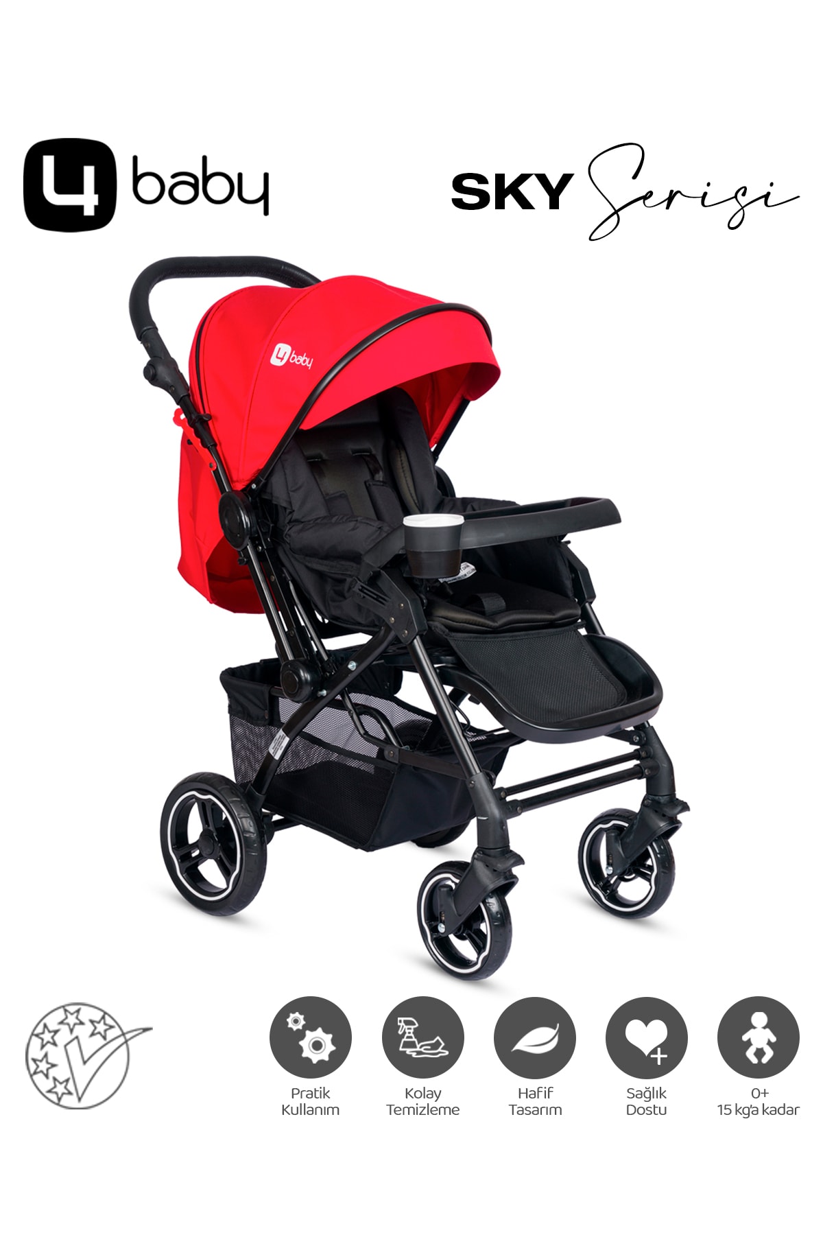 4 Baby 4baby Active Plus Sky Serisi Çift Yönlü Bebek Arabası
