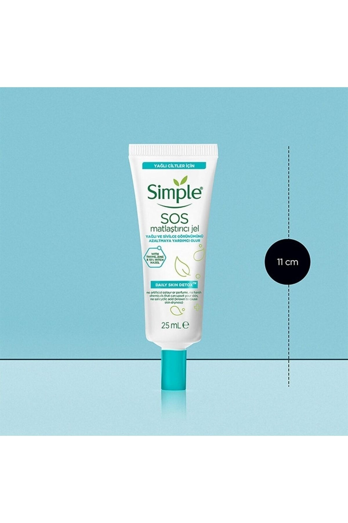 Simple-Daily Cut Detox SOS - 25 ml Mattifying Gel and Acne Reducing Appearance 2