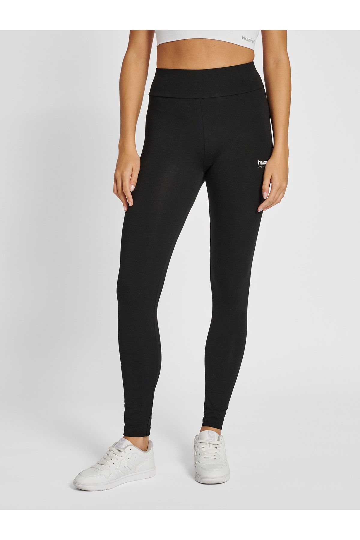 HUMMEL Sport-Leggings Schwarz Mittlerer Bund
