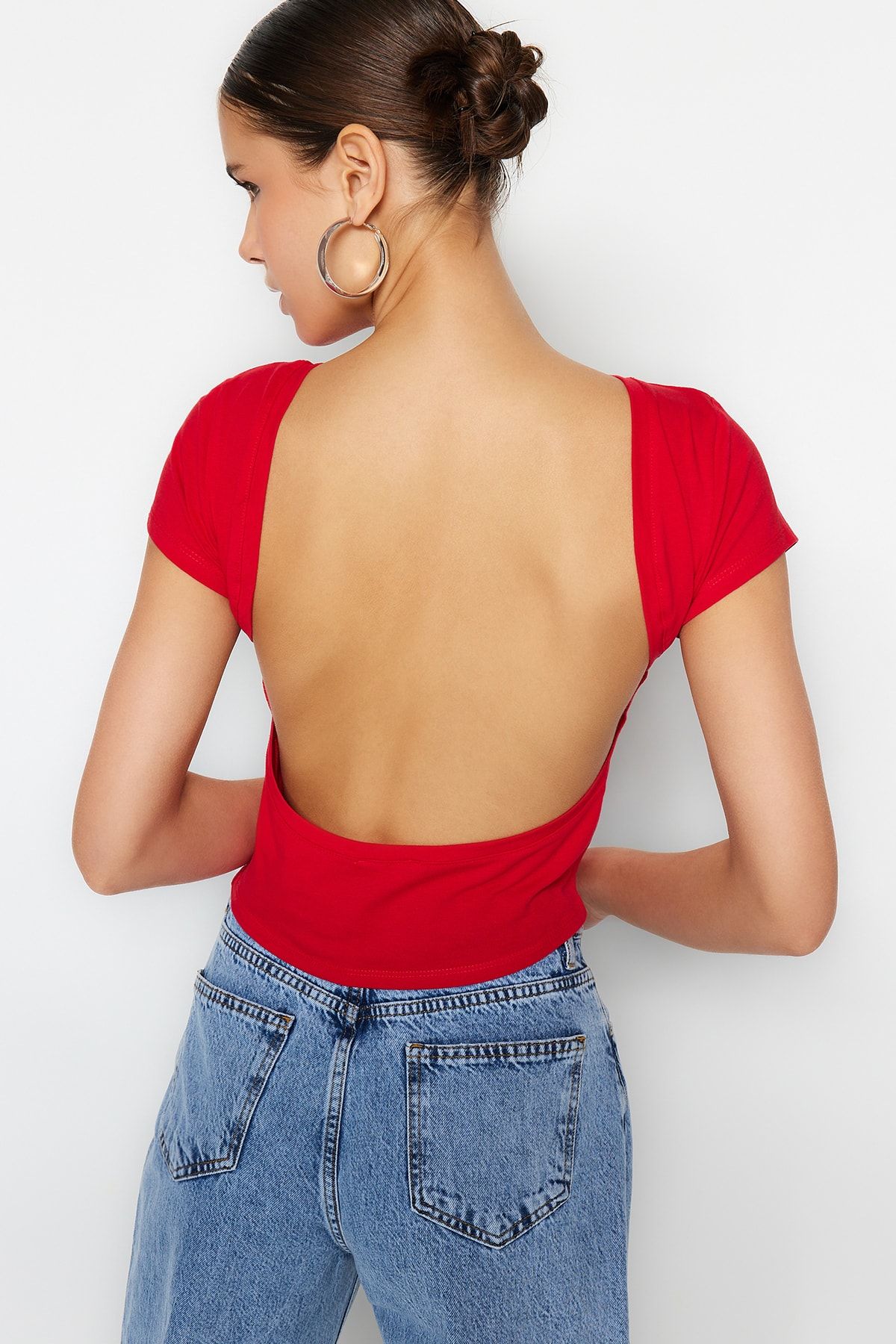 Trendyol Collection Bluse Rot Slim Fit