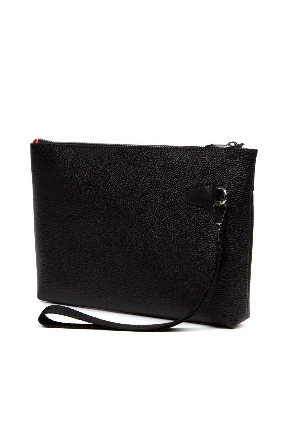 Newish Women s Vegan Leather Wrist Strap Clutch Bag Black Color