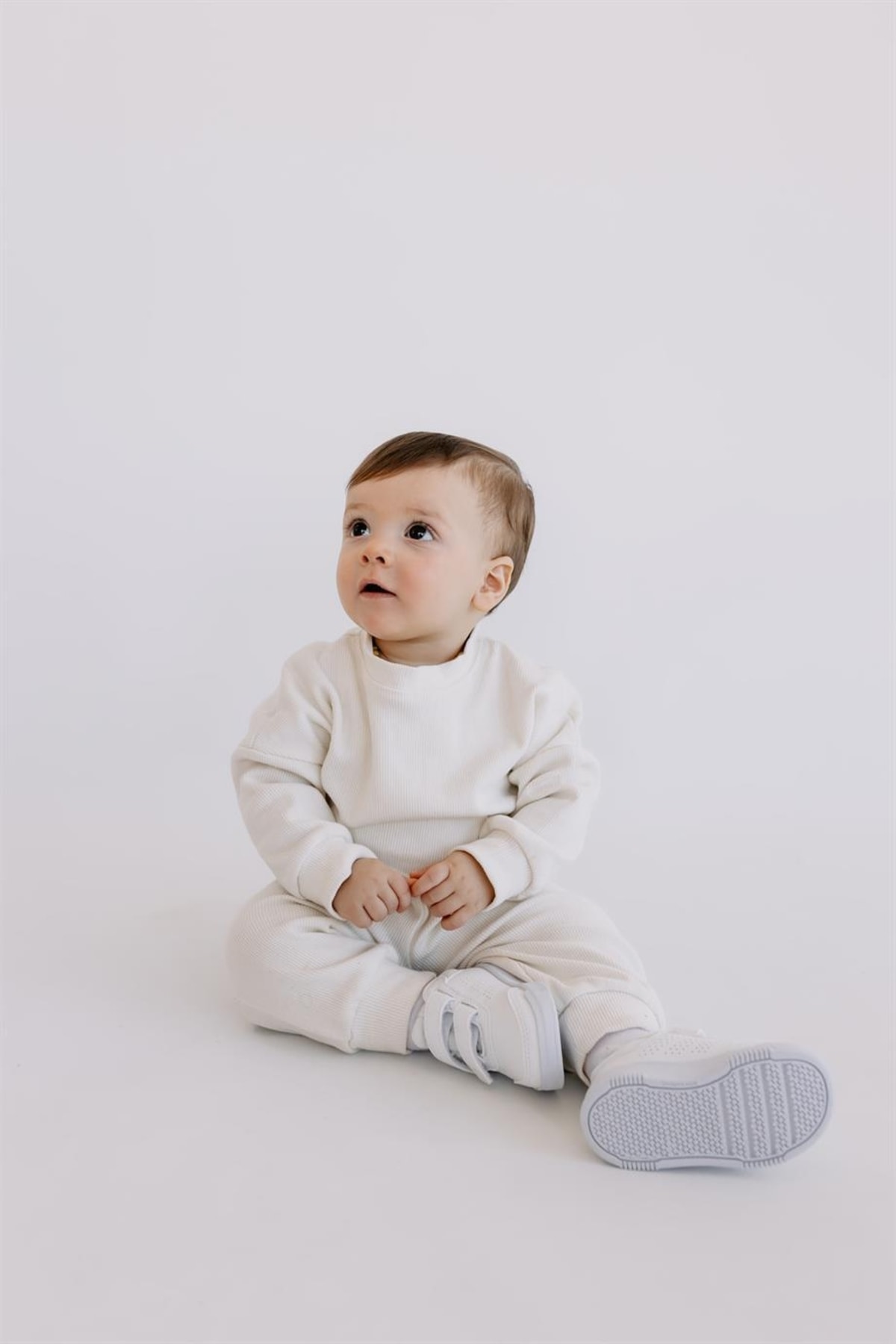 yobebek 2'li Alt Üst Takım Erkek Kız Bebek Krem Renk fotoğrafı 2 (önizleme)