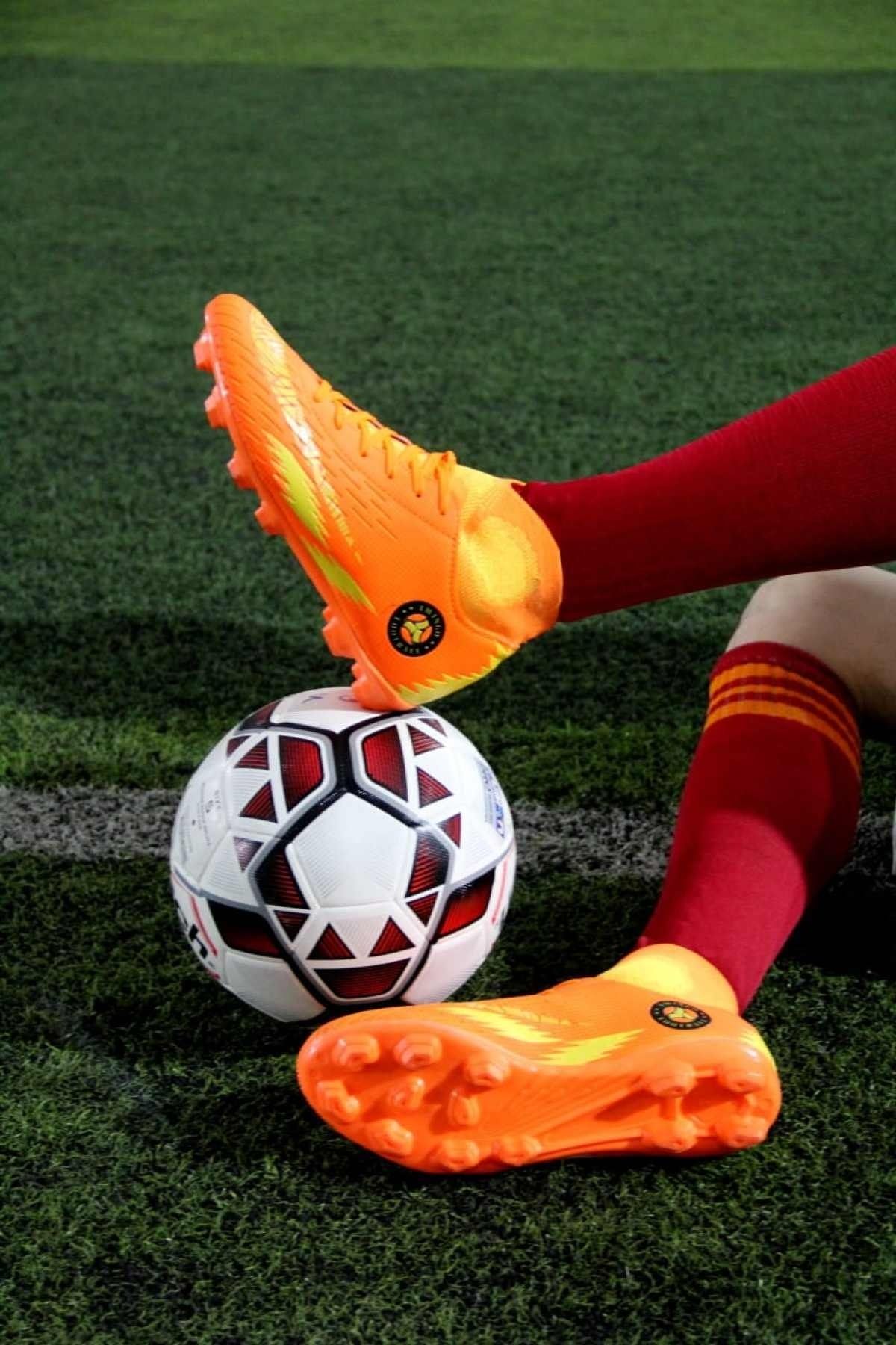 lord's ayakkabı Turuncu Mercury Krampon Futbol Ayakkabısı