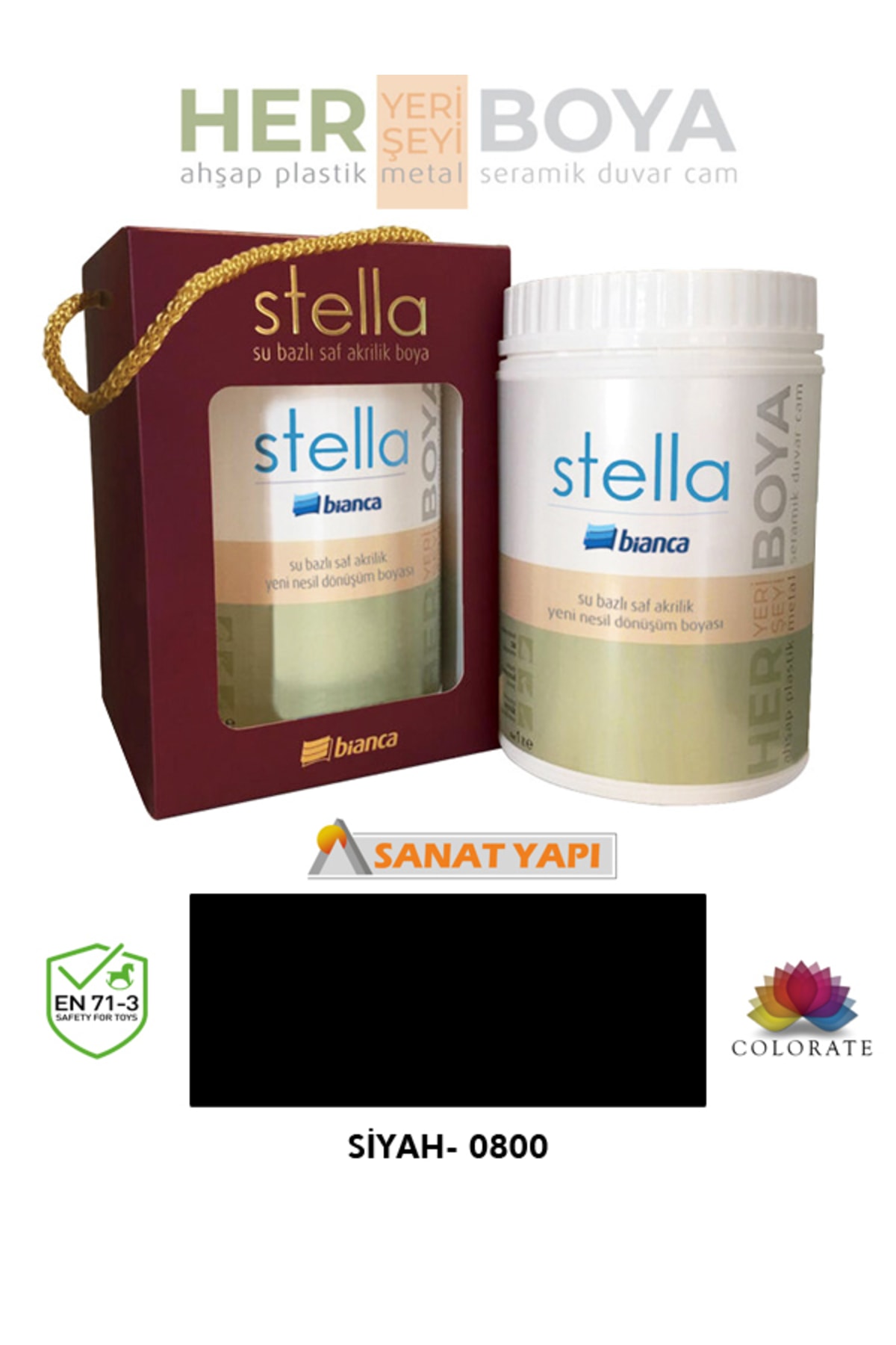 Stella Water Based Pure Acrylic Paint All Colors 1Lt Paint Everywhere