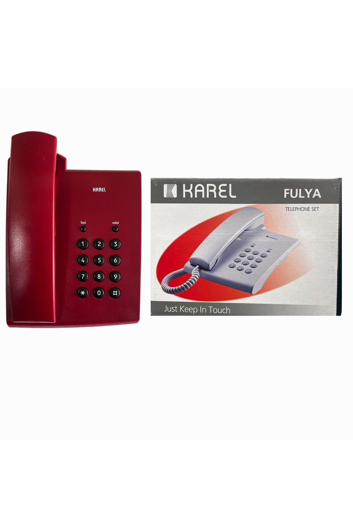 KAREL Fulya Masaüstü Telefon Bordo