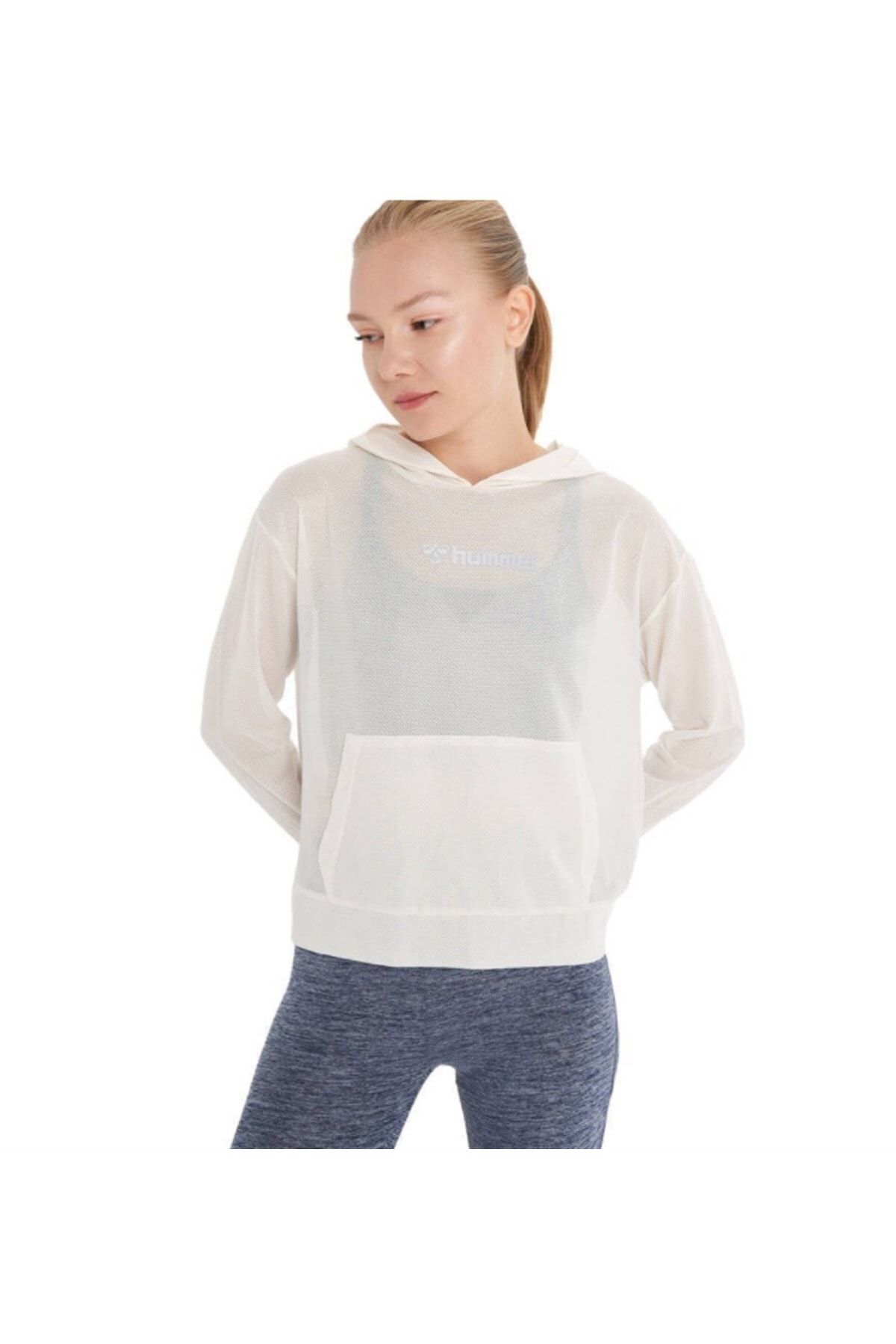 HUMMEL Transparan Kadın Sweatshirt Beyaz