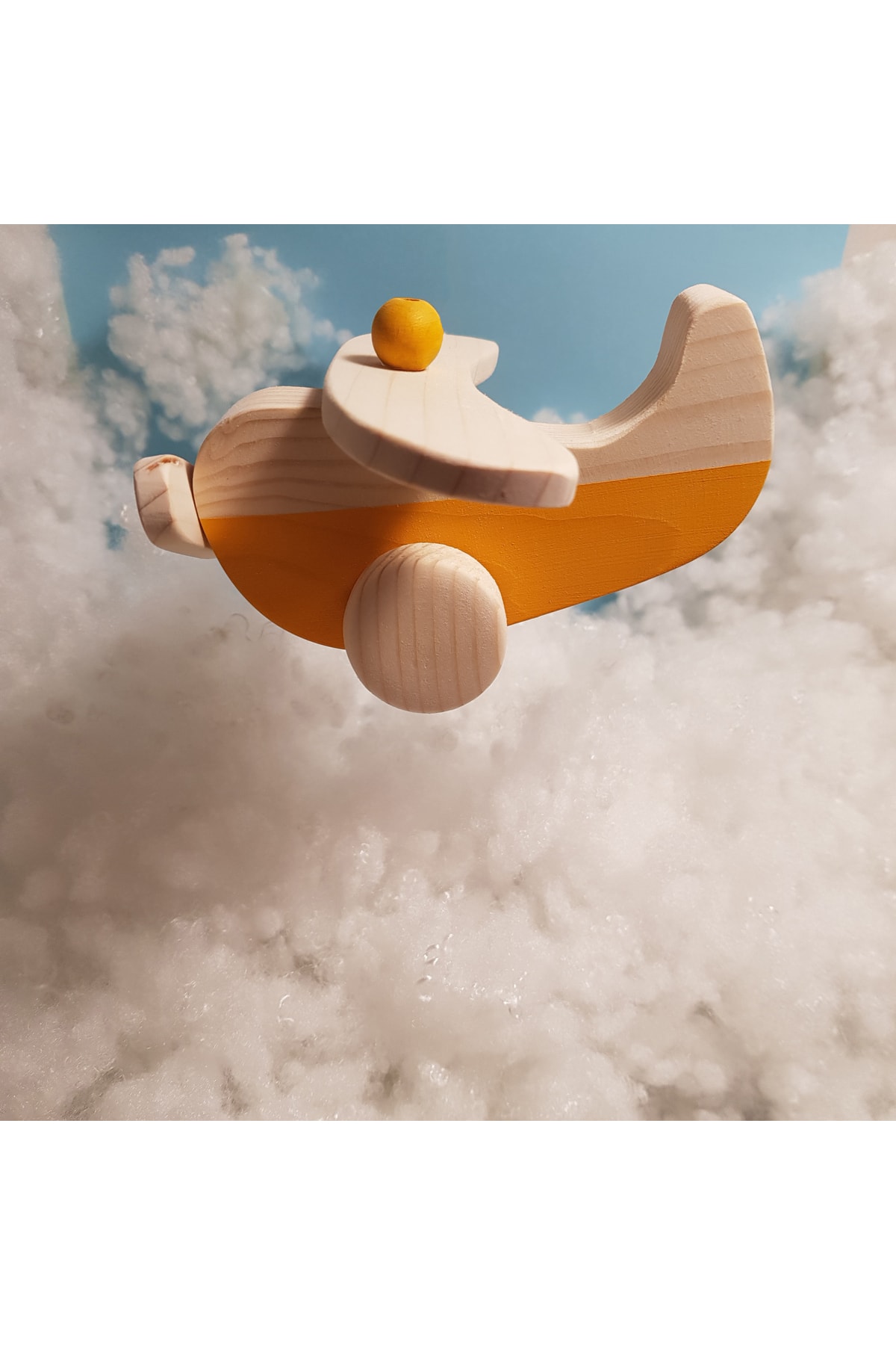 websunday El Yapımı Ahşap Oyuncak Uçak, Eğitici, Kreatif, Vintage Ve Doğal Ve Güvenli Ahşap Bebek Oyuncak fotoğrafı 3 (önizleme)