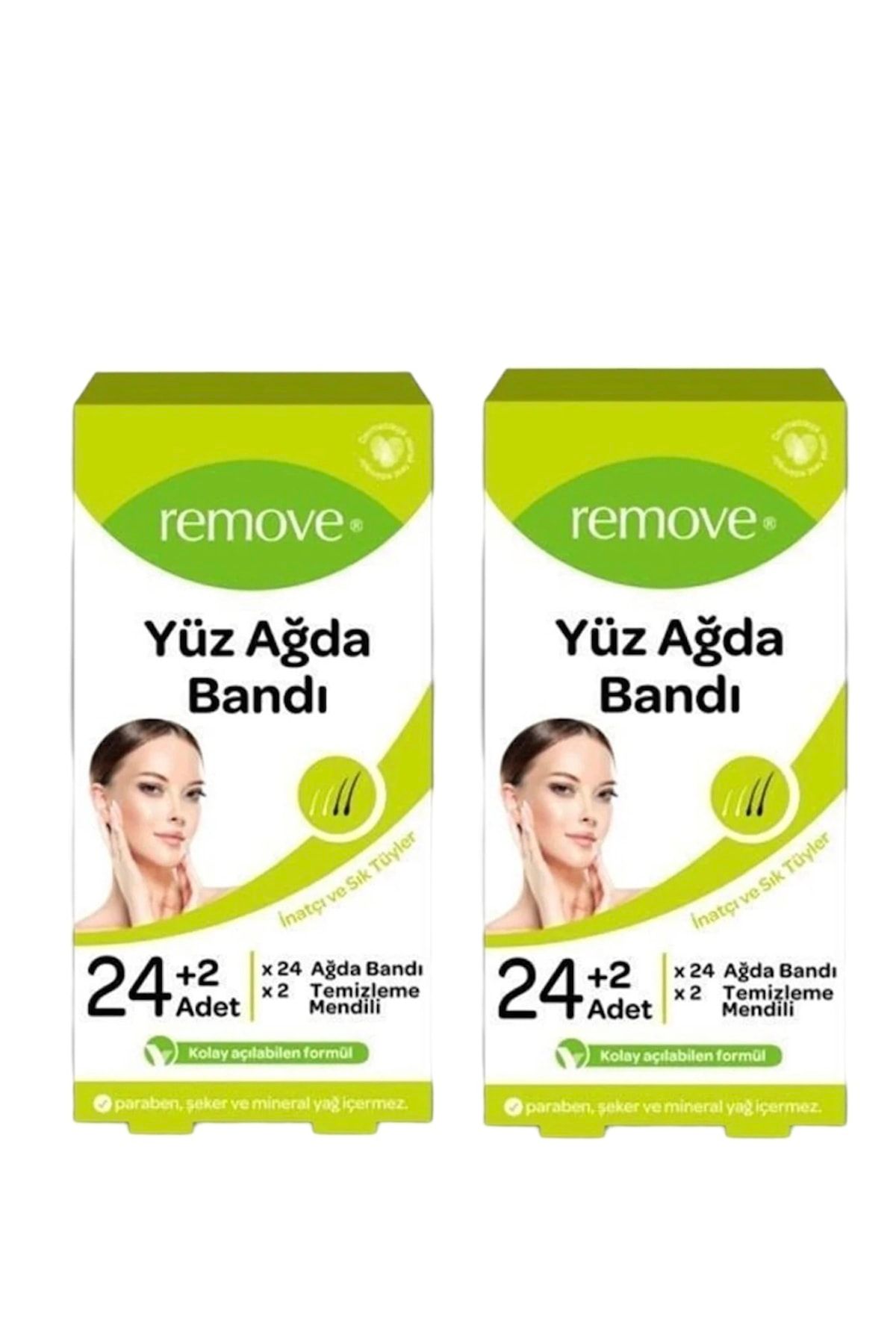 remove-Face Waxing Stripes Set of 24 Stubborn and Thicker Feathers X2 Pieces 2