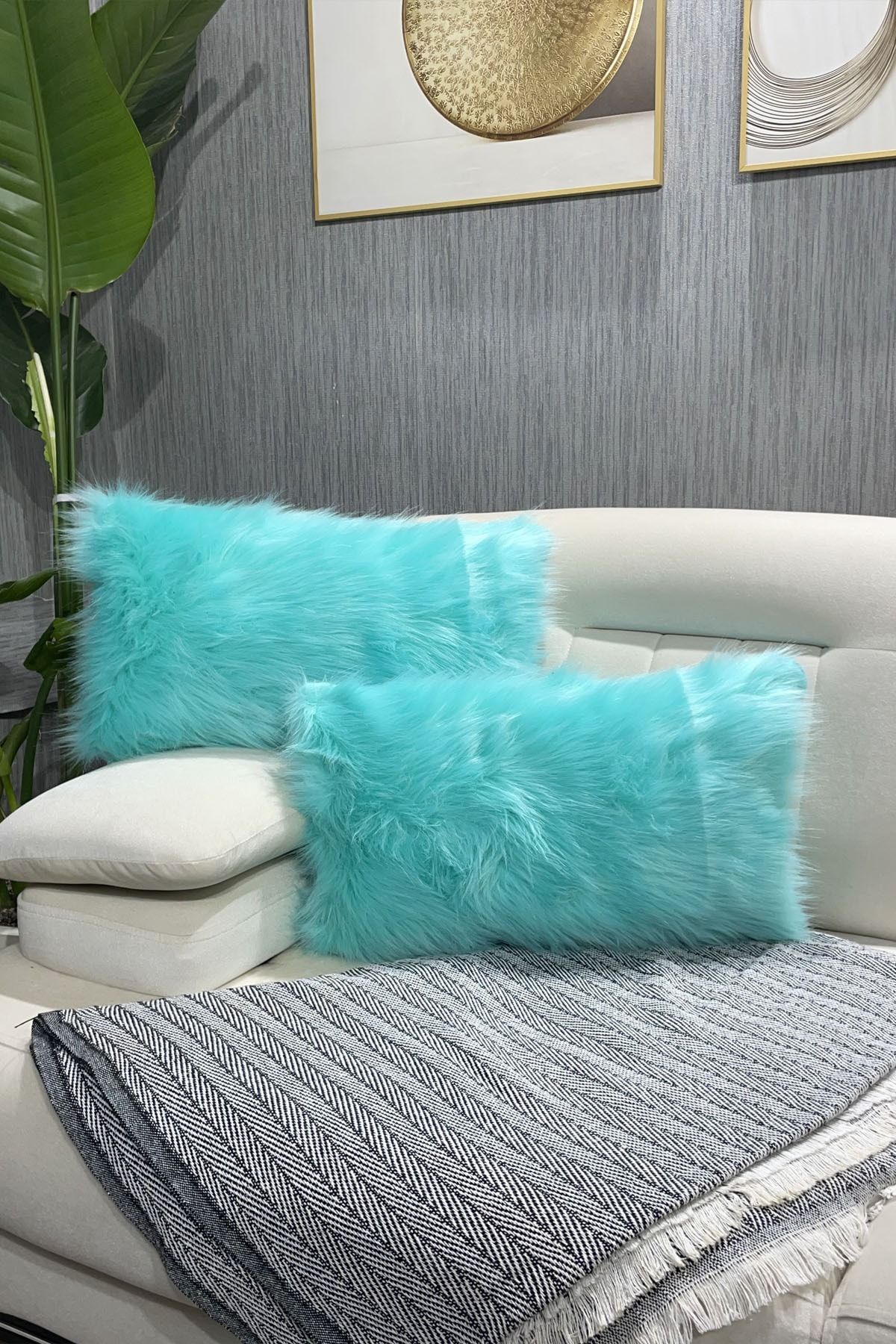 Paris Life Plush Throw Pillow Cover Imported Premium Fabric