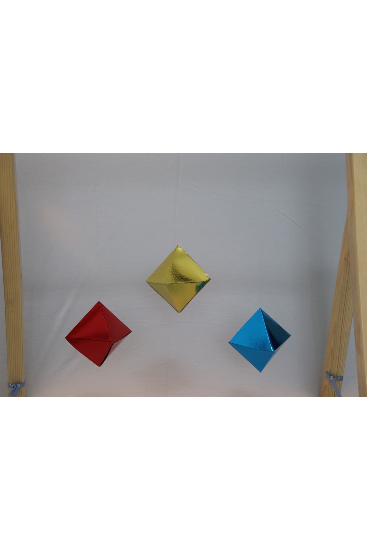 monti children Montessori Octahedron Üç Ana Renk Sekizgen Dönence Mobil fotoğrafı 4 (önizleme)