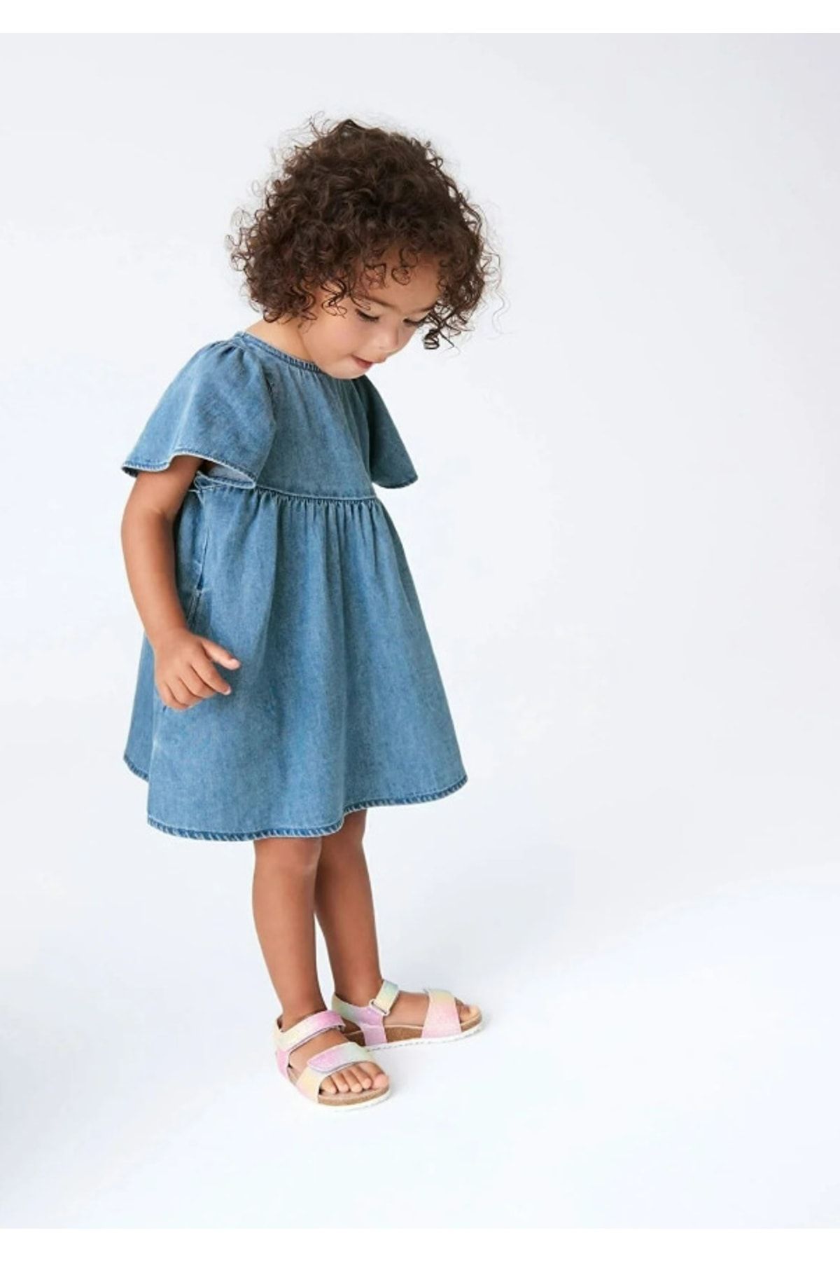 Denim dress for kid girl store