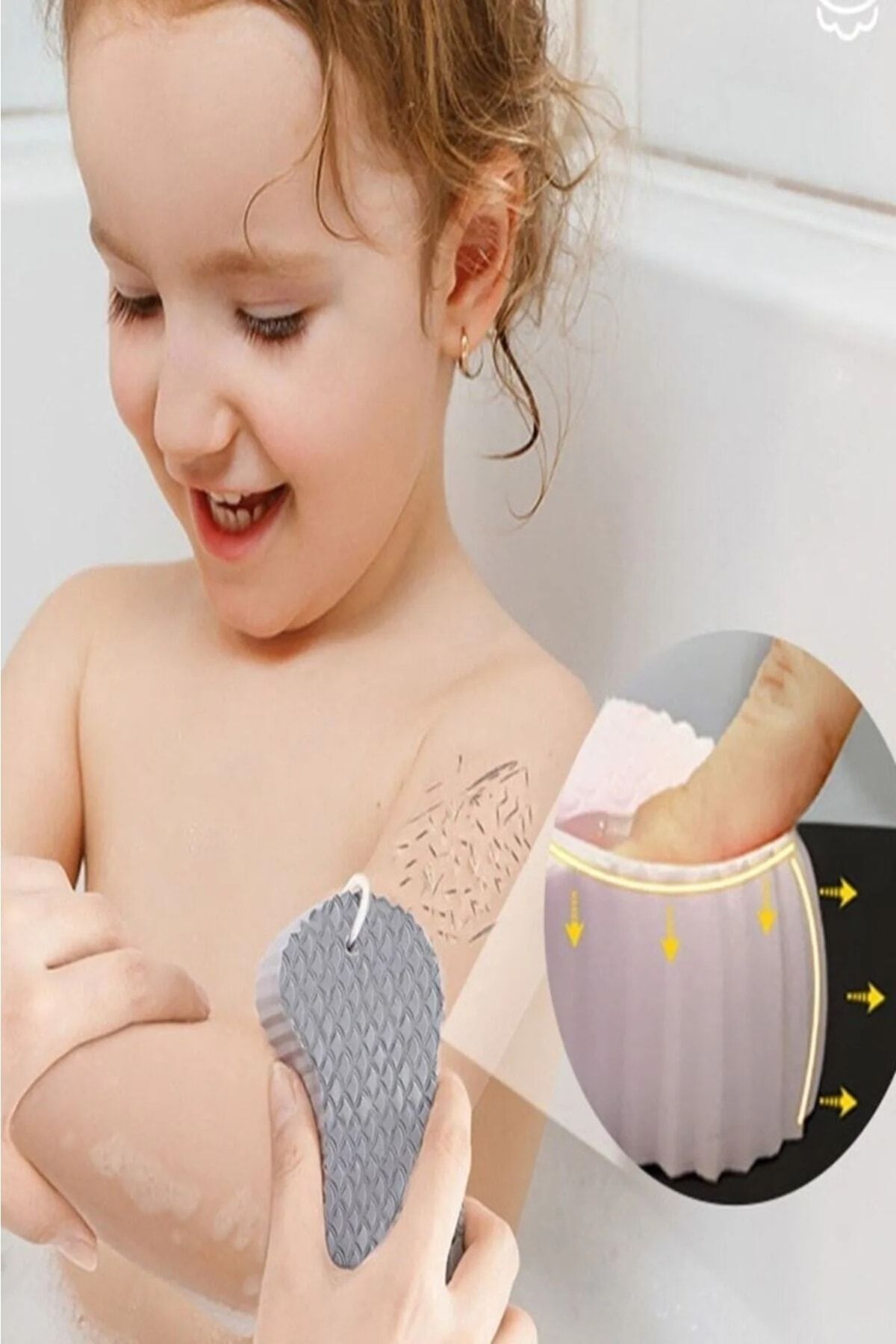 SAVORYHOME Yumuşak Sünger Vücut Kesesi Cilttemizleyici Ölü Deri Sökücü Giderici Kese Lif