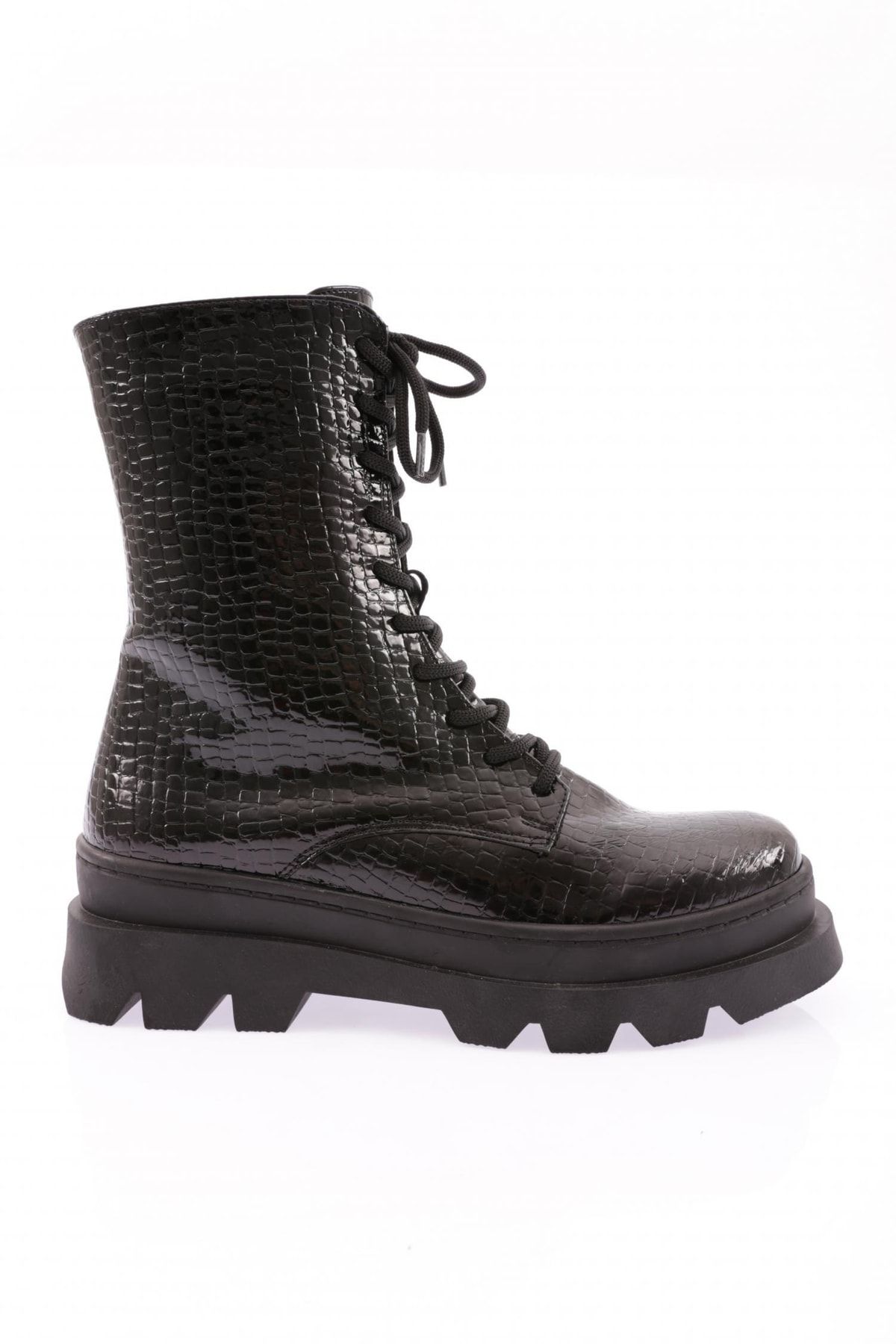 Dgn 744 22k Women s Lace Up Zipper Boots Trendyol