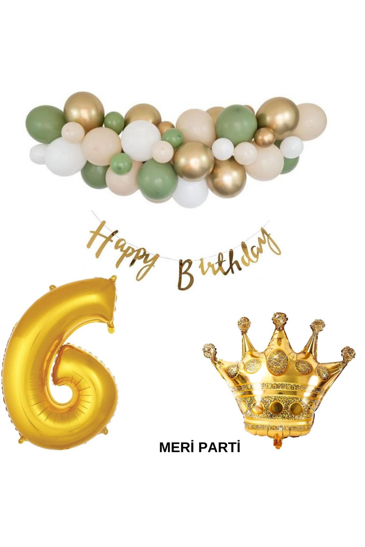 Gold happy online birthday crown