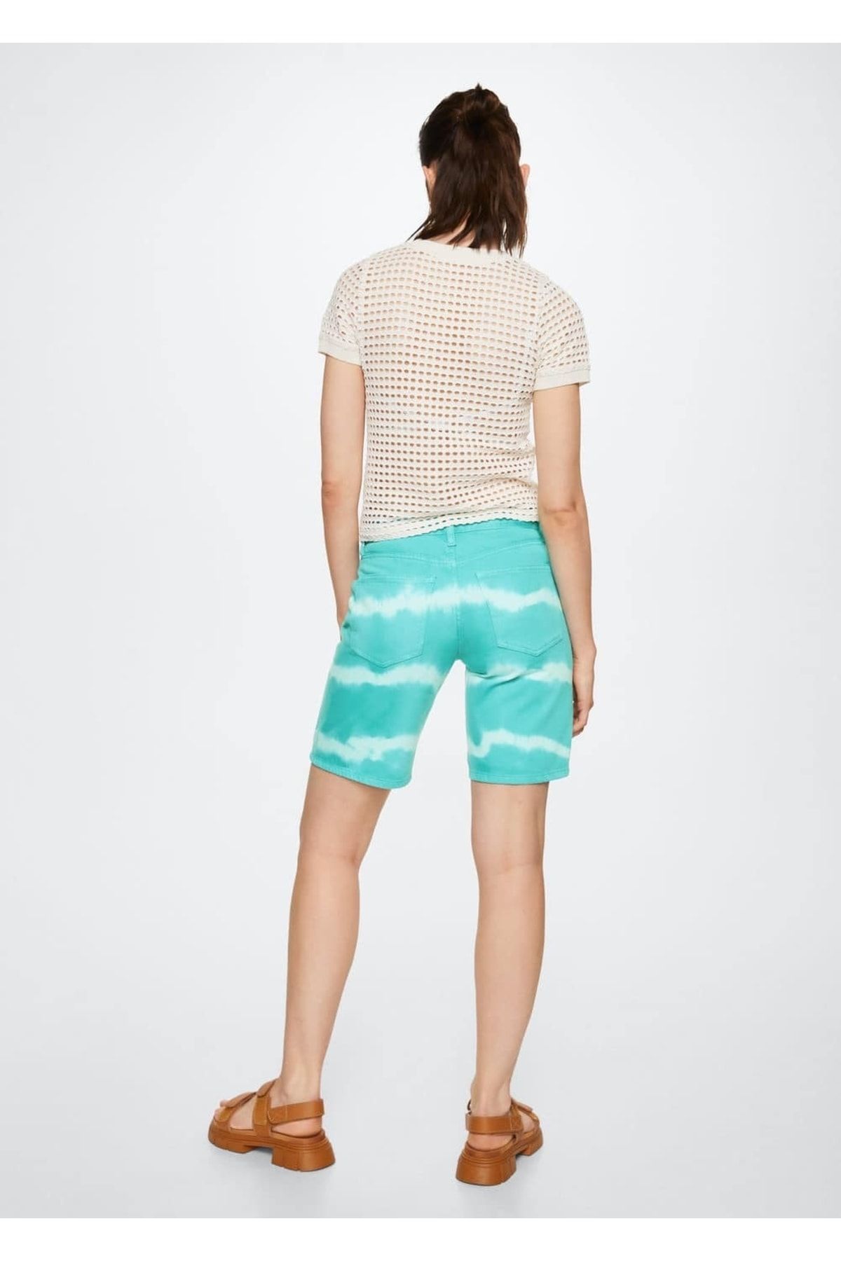MANGO Woman-Batik Patterned Shorts 4
