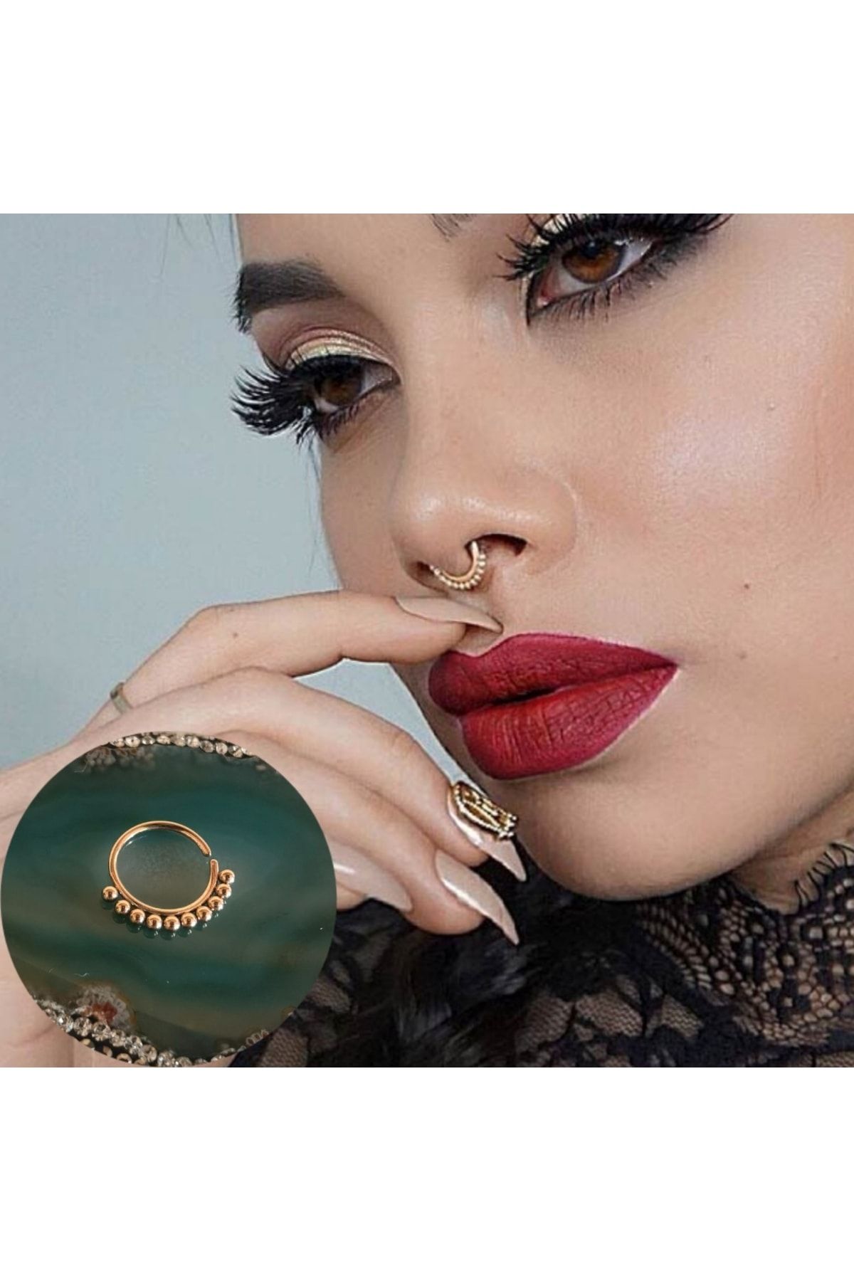 Middle nose ring piercing new arrivals