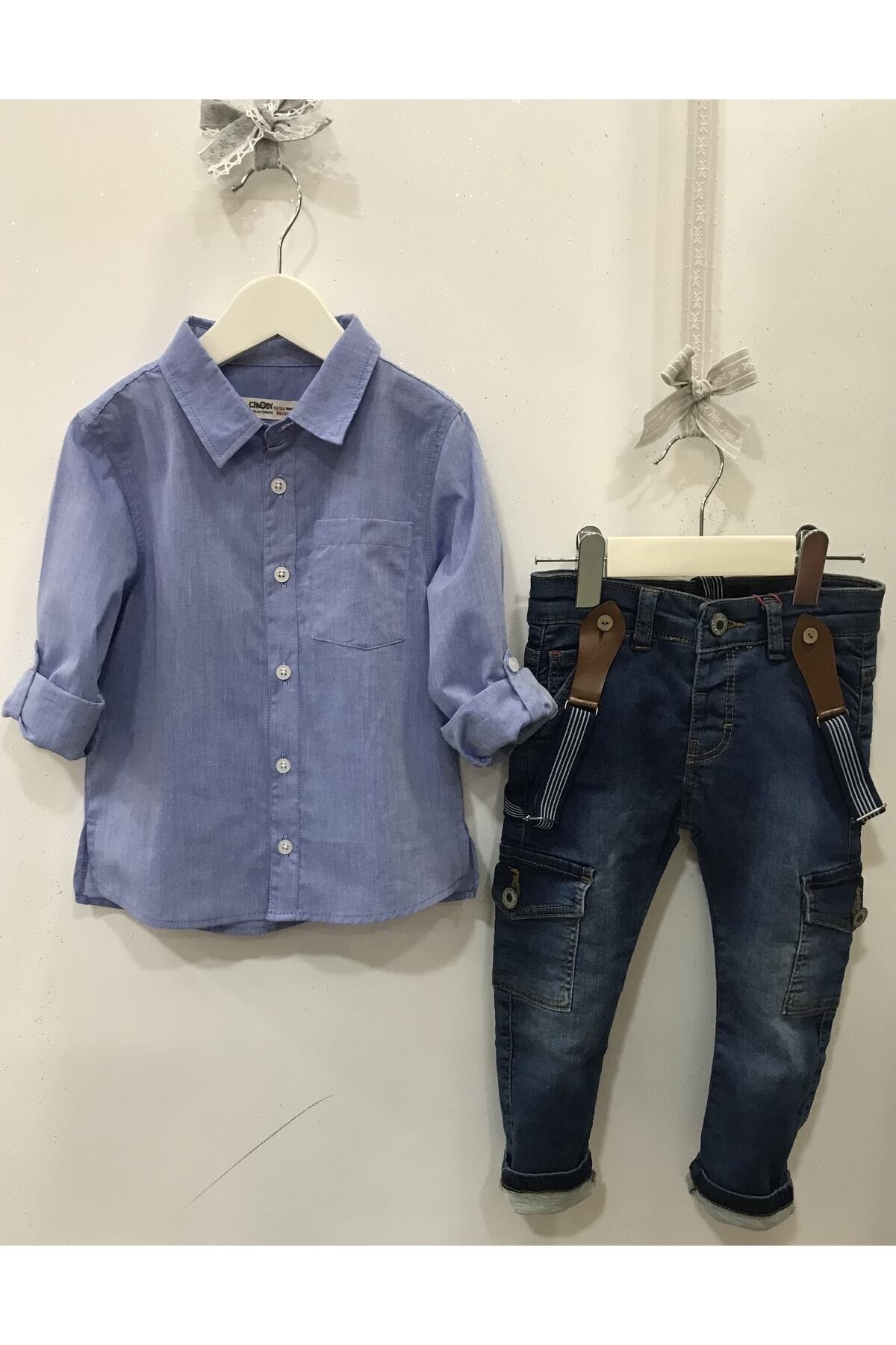 çikoby Erkek Havacı Mavi Gömlek fotoğrafı 5 (önizleme)