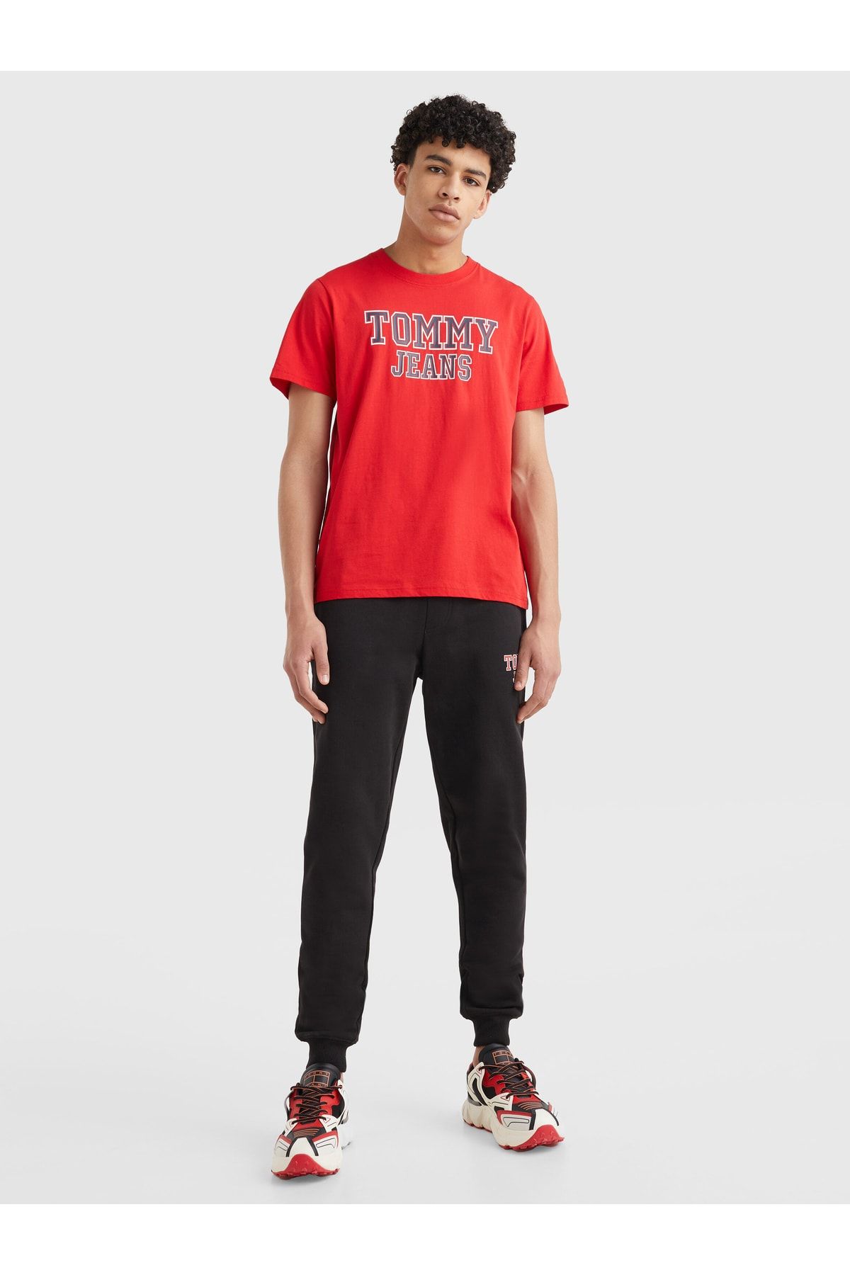 شلوار مشکی مردانه تامی جین Tommy Slim Graphic TrackSuit Six Tommy Hilfiger