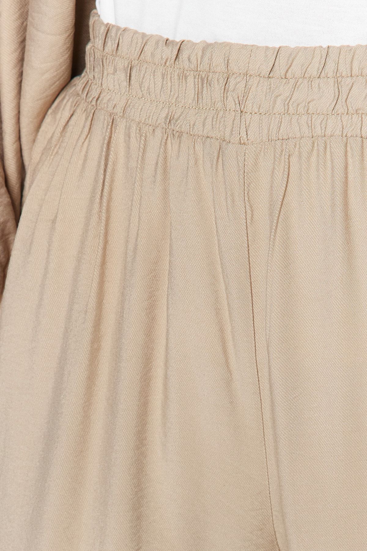 Trendyol Modest-Σετ υφαντό πουκάμισο-παντελόνι Camel Line Look TCTSS23US00079 6