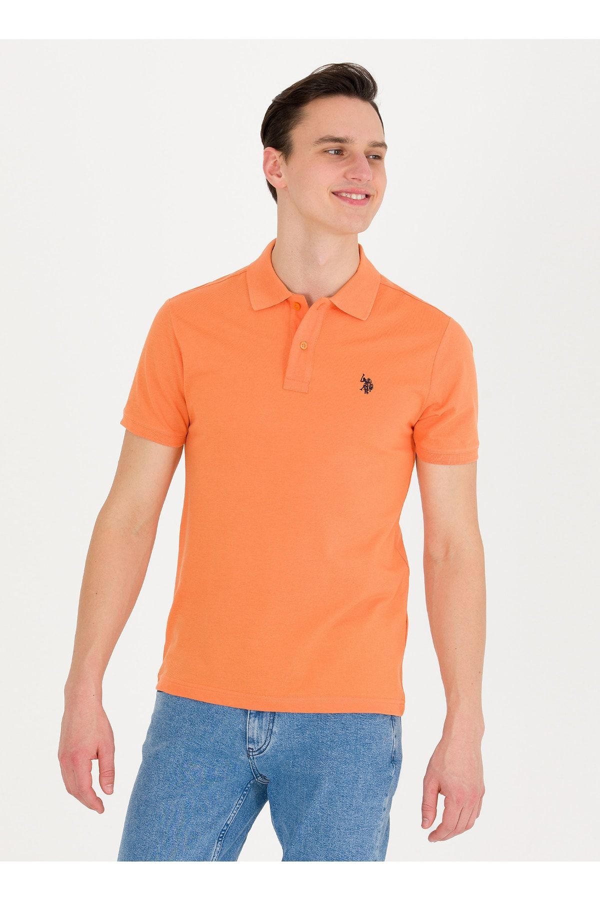 تی شرت نارنجی مردانه پولو اورجینال U.S. Polo Assn.